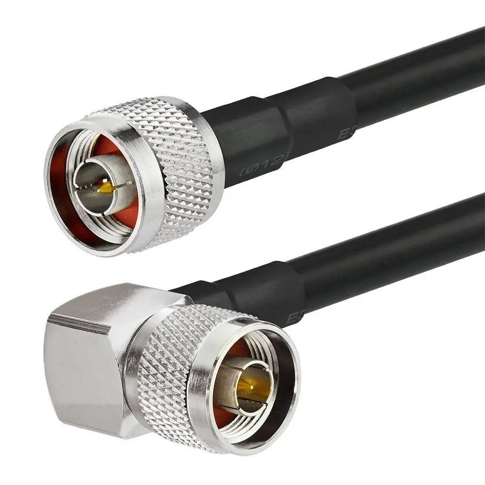 OEM LMR low loss coaxial jumper Cable N Male Right Angle to N Male Straight Plug RF Cable for 3G 4G GPS WIFI Antenna Cable